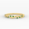 Load image into Gallery viewer, infinity-diamond-wedding-promise-band-with-emerald-in-yellow-gold-FD1122B1GEMGR-NL-YG