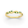 Load image into Gallery viewer, infinity-diamond-wedding-promise-band-with-emerald-in-yellow-gold-FD1122B1GEMGR-NL-YG