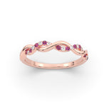 Load image into Gallery viewer, infinity-diamond-wedding-promise-band-with-pink-sapphire-in-rose-gold-FD1122B1GSADRPI-NL-RG
