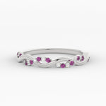 Load image into Gallery viewer, infinity-diamond-wedding-promise-band-with-pink-sapphire-in-white-gold-FD1122B1GSADRPI-NL-WG
