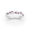 Load image into Gallery viewer, infinity-diamond-wedding-promise-band-with-pink-sapphire-in-white-gold-FD1122B1GSADRPI-NL-WG
