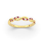 Load image into Gallery viewer, infinity-diamond-wedding-promise-band-with-pink-sapphire-in-yellow-gold-FD1122B1GSADRPI-NL-YG
