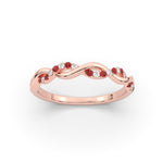 Load image into Gallery viewer, infinity-diamond-wedding-promise-band-with-ruby-in-rose-gold-FD1122B1GRUDR-NL-RG

