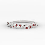 Load image into Gallery viewer, infinity-diamond-wedding-promise-band-with-ruby-in-white-gold-FD1122B1GRUDR-NL-WG
