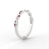 Load image into Gallery viewer, infinity-diamond-wedding-promise-band-with-ruby-in-white-gold-FD1122B1GRUDR-NL-WG