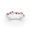 Load image into Gallery viewer, infinity-diamond-wedding-promise-band-with-ruby-in-white-gold-FD1122B1GRUDR-NL-WG