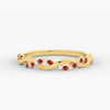 Load image into Gallery viewer, infinity-diamond-wedding-promise-band-with-ruby-in-yellow-gold-FD1122B1GRUDR-NL-YG