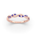 Load image into Gallery viewer, infinity-diamond-wedding-promise-band-with-sapphire-in-rose-gold-FD1122B1GSABL-NL-RG
