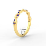 Load image into Gallery viewer, infinity-diamond-wedding-promise-band-with-sapphire-in-yellow-gold-FD1122B1GSABL-NL-YG
