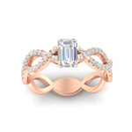Load image into Gallery viewer, infinity-emerald-cut-twist-diamond-engagement-ring-in-rose-gold-FD11157EMRANGLE3-NL-RG
