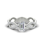 Load image into Gallery viewer, infinity-emerald-cut-twist-diamond-engagement-ring-in-white-gold-FD11157EMRANGLE3-NL-WG
