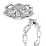 Load image into Gallery viewer, infinity-emerald-cut-twist-diamond-engagement-ring-in-white-gold-FD11157EMRANGLE3-NL-WG
