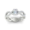Load image into Gallery viewer, infinity-emerald-cut-twist-diamond-engagement-ring-in-white-gold-FD11157EMRANGLE3-NL-WG