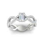 Load image into Gallery viewer, infinity-emerald-cut-twist-diamond-engagement-ring-in-white-gold-FD11157EMRANGLE3-NL-WG
