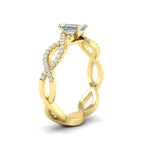 Load image into Gallery viewer, infinity-emerald-cut-twist-diamond-engagement-ring-in-yellow-gold-FD11157EMRANGLE3-NL-YG
