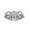 Load image into Gallery viewer, infinity-emerald-cut-twist-diamond-engagement-ring-with-black-diamond-in-white-gold-FD11157EMRGBLACKANGLE3-NL-WG