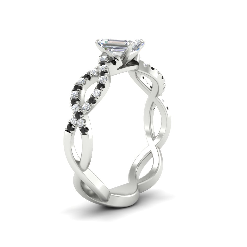 infinity-emerald-cut-twist-diamond-engagement-ring-with-black-diamond-in-white-gold-FD11157EMRGBLACKANGLE3-NL-WG