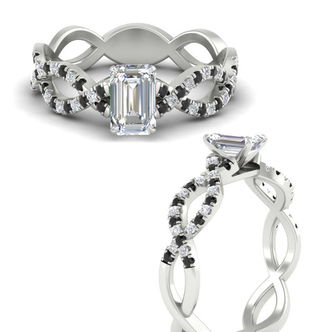 infinity-emerald-cut-twist-diamond-engagement-ring-with-black-diamond-in-white-gold-FD11157EMRGBLACKANGLE3-NL-WG