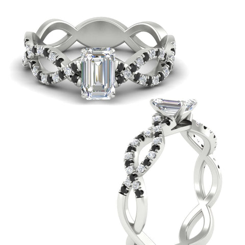 infinity-emerald-cut-twist-diamond-engagement-ring-with-black-diamond-in-white-gold-FD11157EMRGBLACKANGLE3-NL-WG