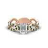 Load image into Gallery viewer, infinity-emerald-cut-twist-diamond-engagement-ring-with-emerald-in-rose-gold-FD11157EMRGEMGRANGLE3-NL-RG