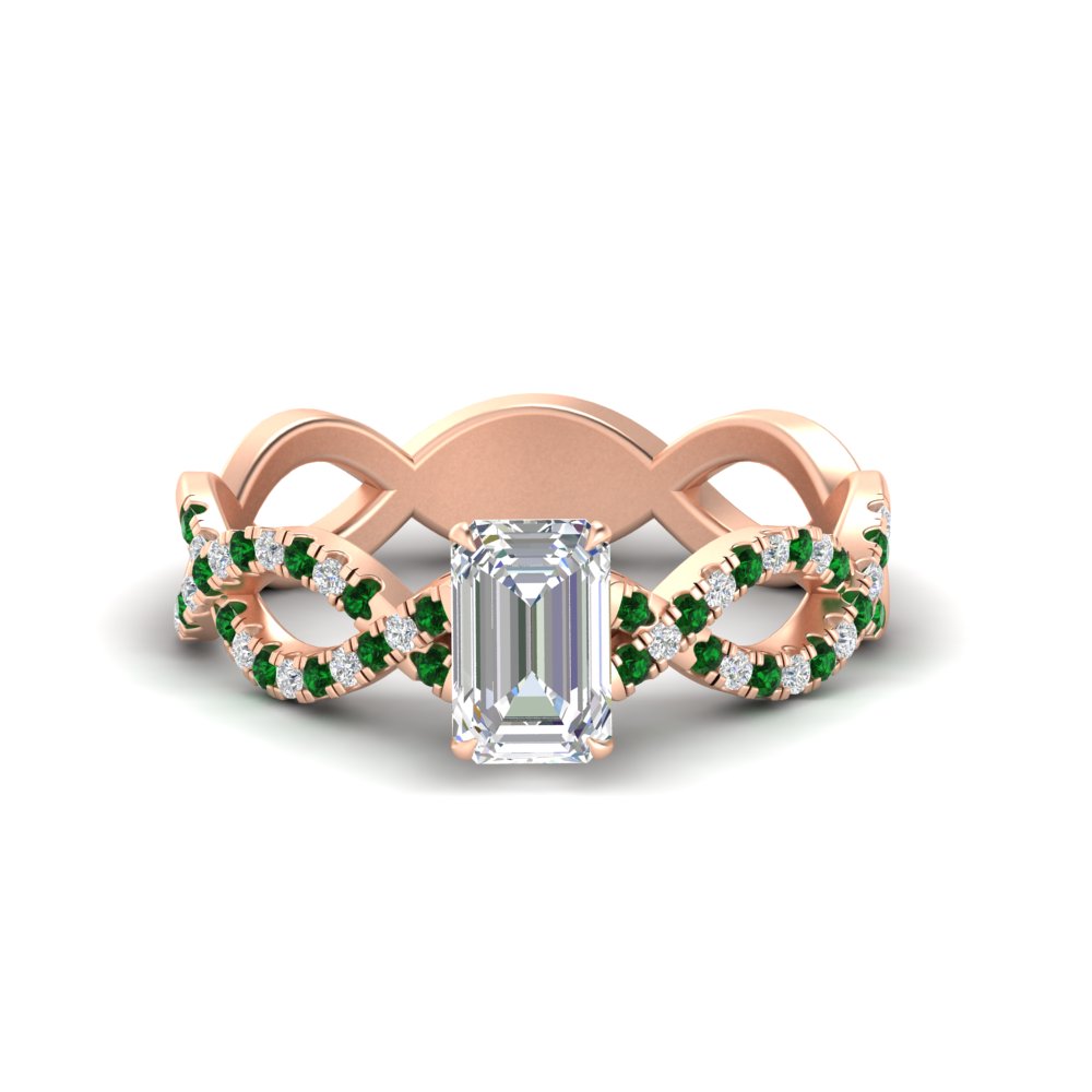 infinity-emerald-cut-twist-diamond-engagement-ring-with-emerald-in-rose-gold-FD11157EMRGEMGRANGLE3-NL-RG