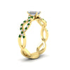 Load image into Gallery viewer, infinity-emerald-cut-twist-diamond-engagement-ring-with-emerald-in-yellow-gold-FD11157EMRGEMGRANGLE3-NL-YG