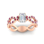 Load image into Gallery viewer, infinity-emerald-cut-twist-diamond-engagement-ring-with-pink-sapphire-in-rose-gold-FD11157EMRGSADRPIANGLE3-NL-RG
