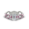 Load image into Gallery viewer, infinity-emerald-cut-twist-diamond-engagement-ring-with-pink-sapphire-in-white-gold-FD11157EMRGSADRPIANGLE3-NL-WG