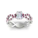 Load image into Gallery viewer, infinity-emerald-cut-twist-diamond-engagement-ring-with-pink-sapphire-in-white-gold-FD11157EMRGSADRPIANGLE3-NL-WG
