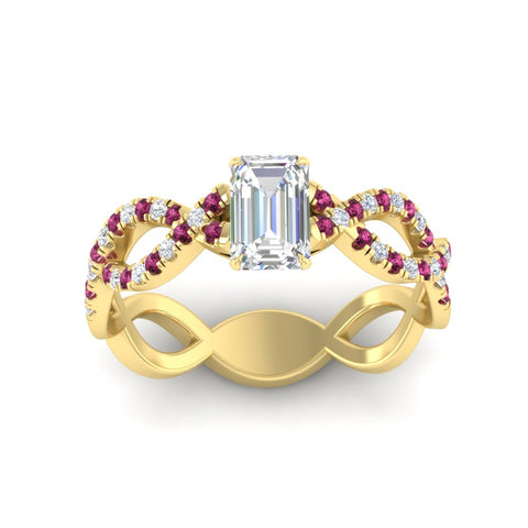 infinity-emerald-cut-twist-diamond-engagement-ring-with-pink-sapphire-in-yellow-gold-FD11157EMRGSADRPIANGLE3-NL-YG
