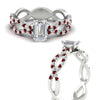 Load image into Gallery viewer, infinity-emerald-cut-twist-diamond-engagement-ring-with-ruby-in-white-gold-FD11157EMRGRUDRANGLE3-NL-WG