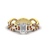 Load image into Gallery viewer, infinity-emerald-cut-twist-diamond-engagement-ring-with-ruby-in-yellow-gold-FD11157EMRGRUDRANGLE3-NL-YG