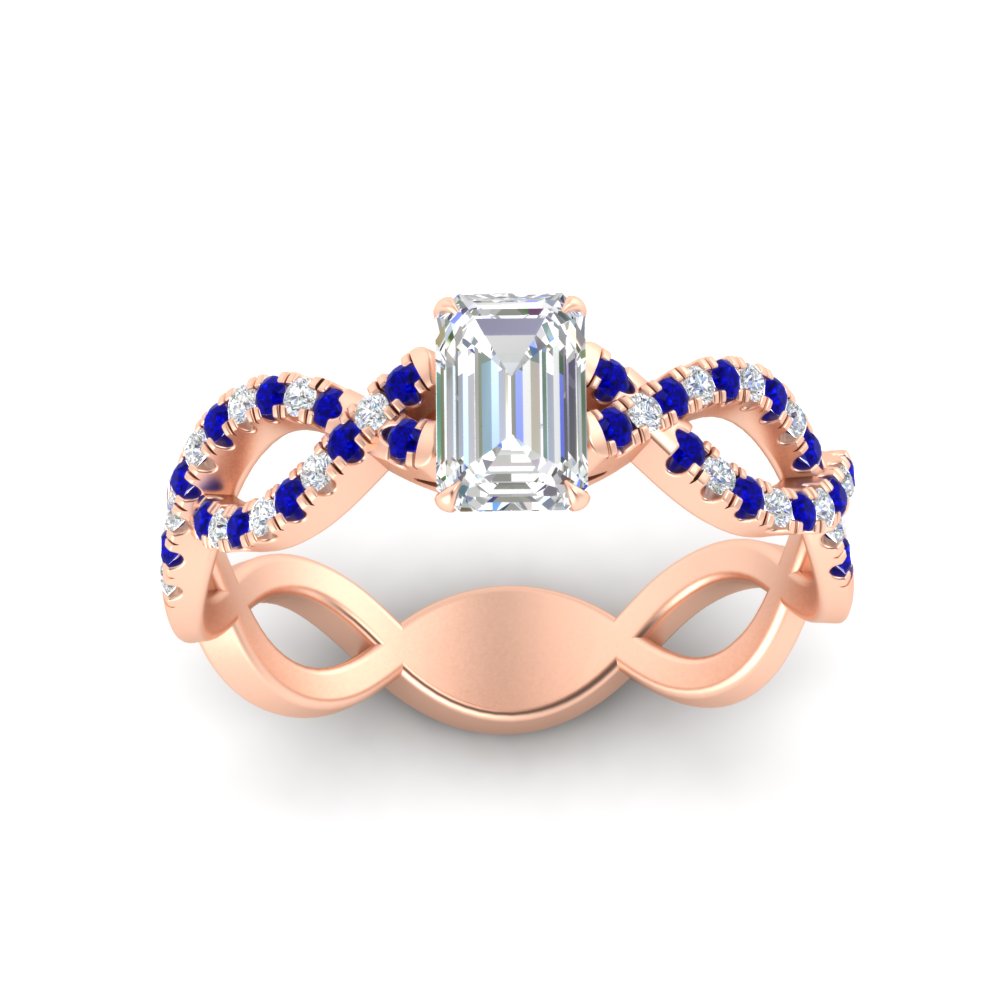 infinity-emerald-cut-twist-diamond-engagement-ring-with-sapphire-in-rose-gold-FD11157EMRGSABLANGLE3-NL-RG