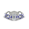 Load image into Gallery viewer, infinity-emerald-cut-twist-diamond-engagement-ring-with-sapphire-in-white-gold-FD11157EMRGSABLANGLE3-NL-WG