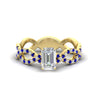 Load image into Gallery viewer, infinity-emerald-cut-twist-diamond-engagement-ring-with-sapphire-in-yellow-gold-FD11157EMRGSABLANGLE3-NL-YG