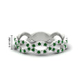 Thumbnail 48 - Infinity Diamond Twist Wedding Band