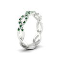 Thumbnail 50 - Infinity Diamond Twist Wedding Band