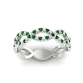Thumbnail 49 - Infinity Diamond Twist Wedding Band