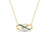 Load image into Gallery viewer, infinity-emerald-two-tone-pendant-necklace-in-FDPD11206GEMGR-NL-YG.jpg