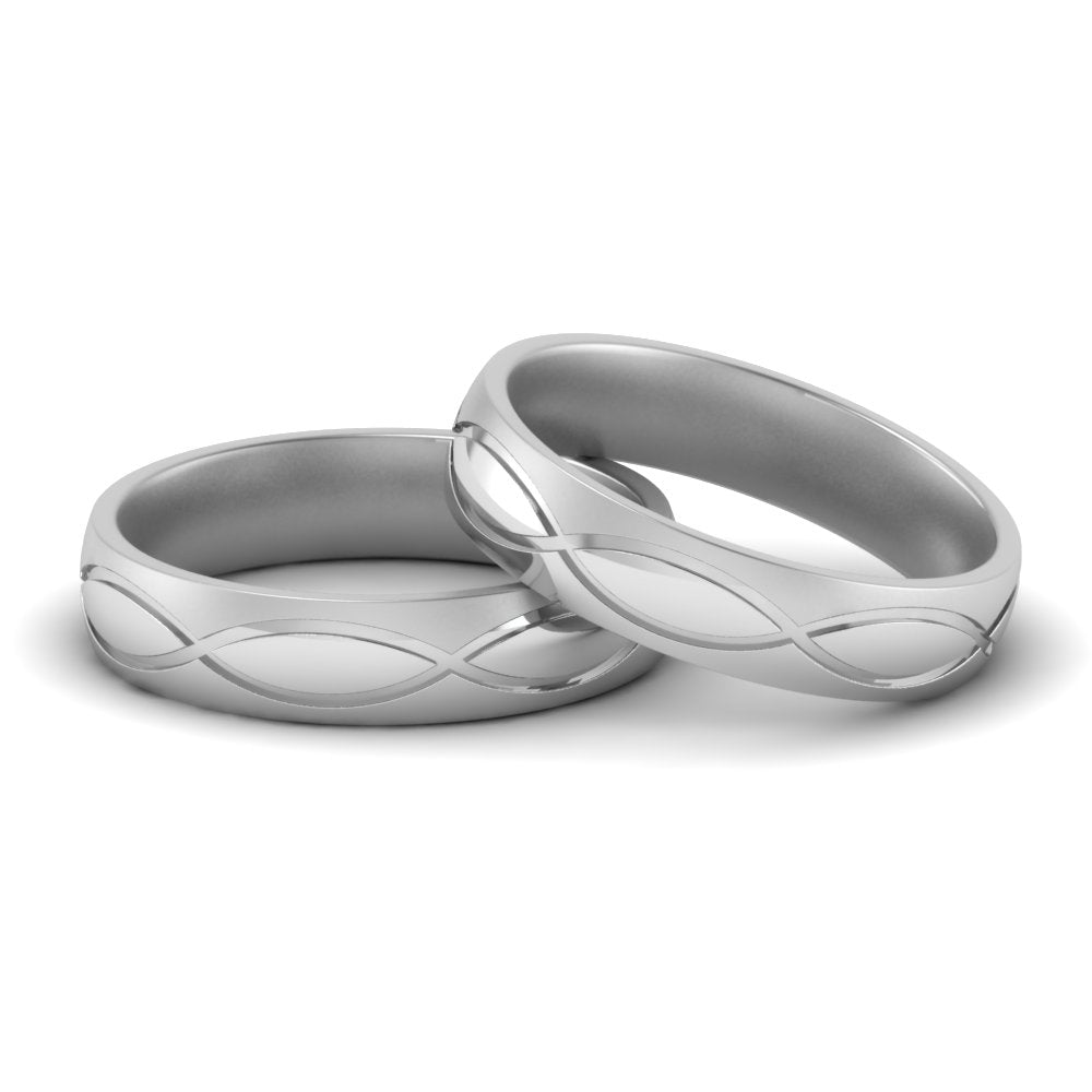Infinity Engraved Gay Wedding Rings