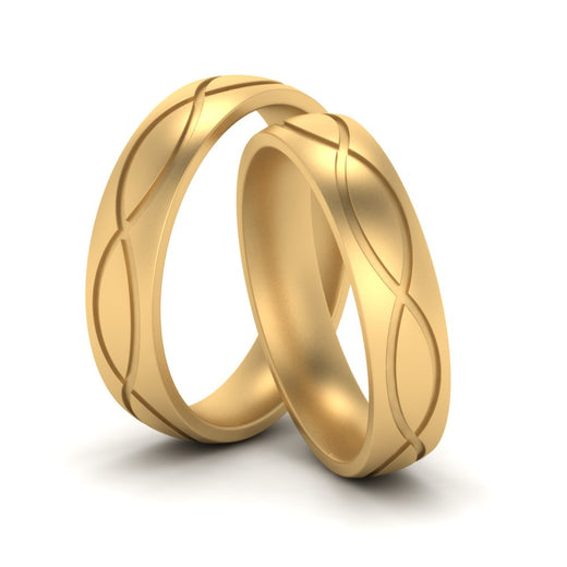 Infinity Engraved Gay Wedding Rings
