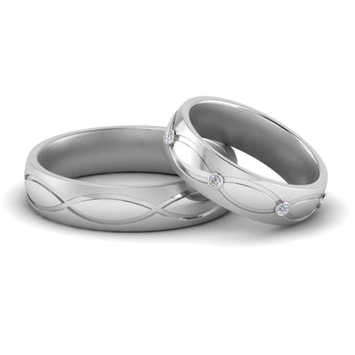 Infinity Engraved His And Her Matching Bands