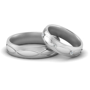 Infinity Engraved His And Her Matching Bands