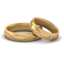 Infinity Engraved His And Her Matching Bands