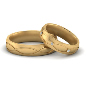 Infinity Engraved His And Her Matching Bands