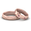 Load image into Gallery viewer, infinity-engraved-his-and-her-pink-sapphire-matching-bands-in-rose-gold-FD9352BGSADRPI-NL-RG.jpg