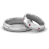 Load image into Gallery viewer, infinity-engraved-his-and-her-pink-sapphire-matching-bands-in-white-gold-FD9352BGSADRPI-NL-WG.jpg