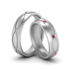 Load image into Gallery viewer, infinity-engraved-his-and-her-pink-sapphire-matching-bands-in-white-gold-FD9352BGSADRPI-NL-WG.jpg