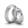 Load image into Gallery viewer, infinity-engraved-his-and-her-sapphire-matching-bands-in-white-gold-FD9352BGSABL-NL-WG.jpg