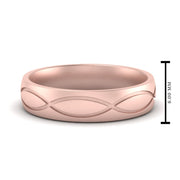 Infinity Grooved Mens Gold Ring